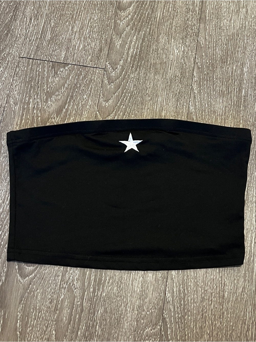 Black Tube Top with White Star